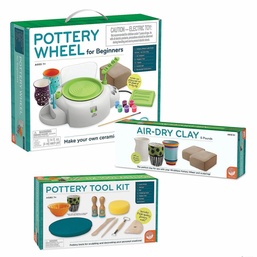 Creative Activities * | Mw Pottery Wheel, Clay Refill And Free Tool Kit: Set Of 3