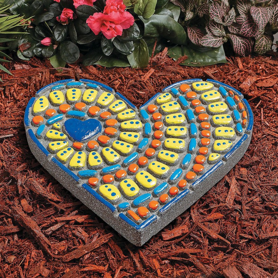 Creative Activities * | Mw Paint Your Own Stepping Stone: Heart