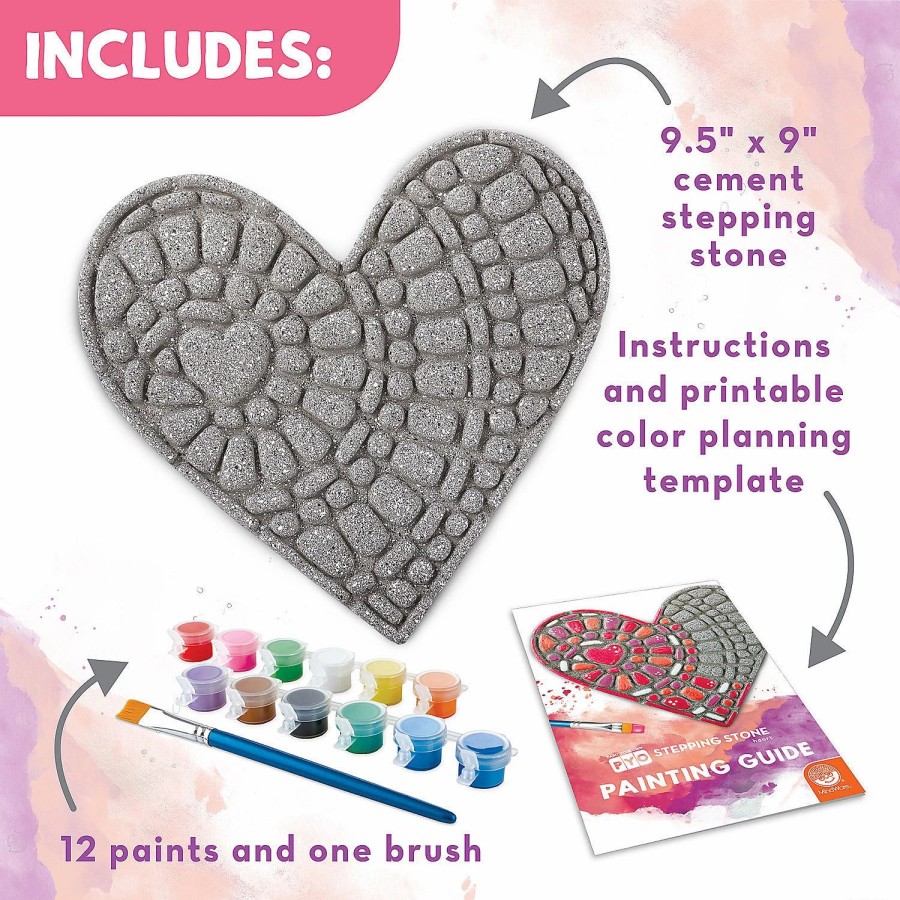 Creative Activities * | Mw Paint Your Own Stepping Stone: Heart