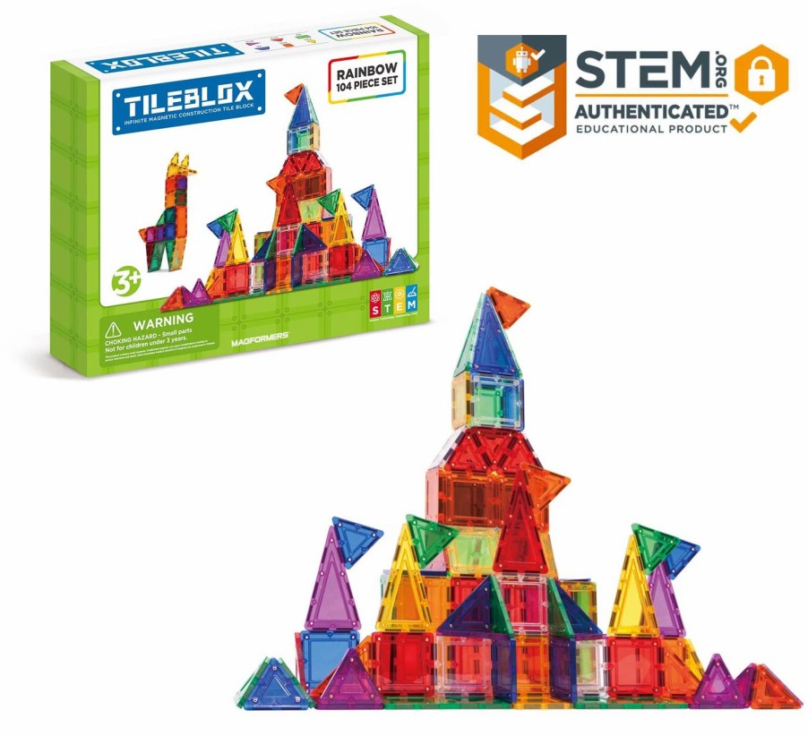 Magformers * | Magformers Tileblox Rainbow 104Pc