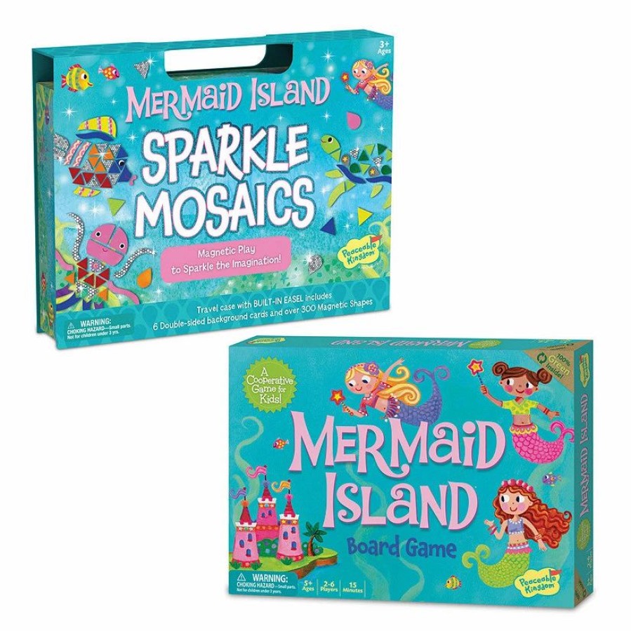 Early Learning * | Mw Mermaid Island Game And Sparkle Mosaics With Free Diary