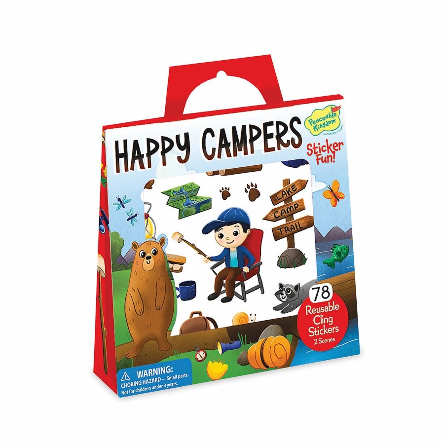 Creative Activities * | Mw Happy Campers Reusable Sticker Tote