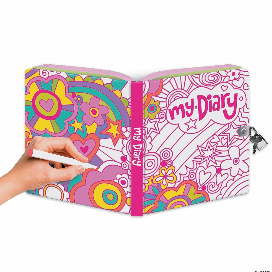 Creative Activities * | Mw Rainbow World Foil Coloring Diary