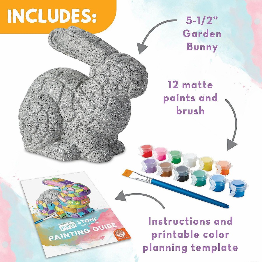 Creative Activities * | Mw Paint Your Own Stone: Mosaic Bunny