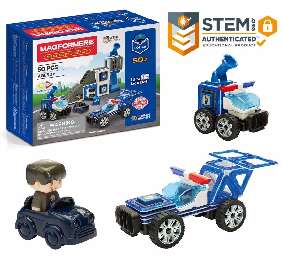 Magformers * | Magformers Amazing Police 50Pc Set