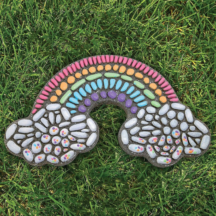 Creative Activities * | Mw Paint Your Own Stepping Stone: Rainbow