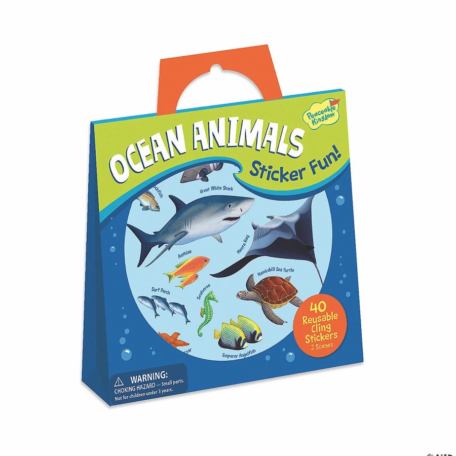 Creative Activities * | Mw Ocean Animals Reusable Sticker Tote