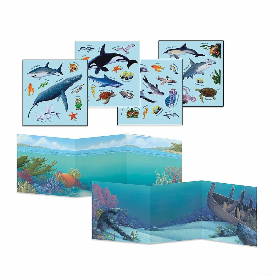 Creative Activities * | Mw Ocean Animals Reusable Sticker Tote