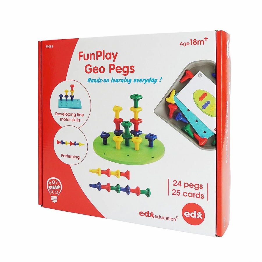 Early Learning * | Mw Learning Advantage: Funplay Geo Pegs Homeschool Kit For Toddlers, 52 Pieces