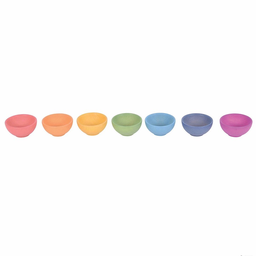 Early Learning * | Mw Learning Advantage Rainbow Wooden Bowls, Set Of 7 Colors