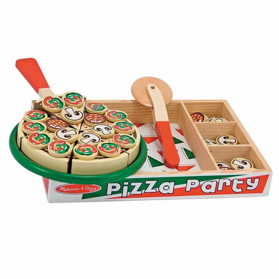 Early Learning * | Mw Pizza Party Wooden Play Food