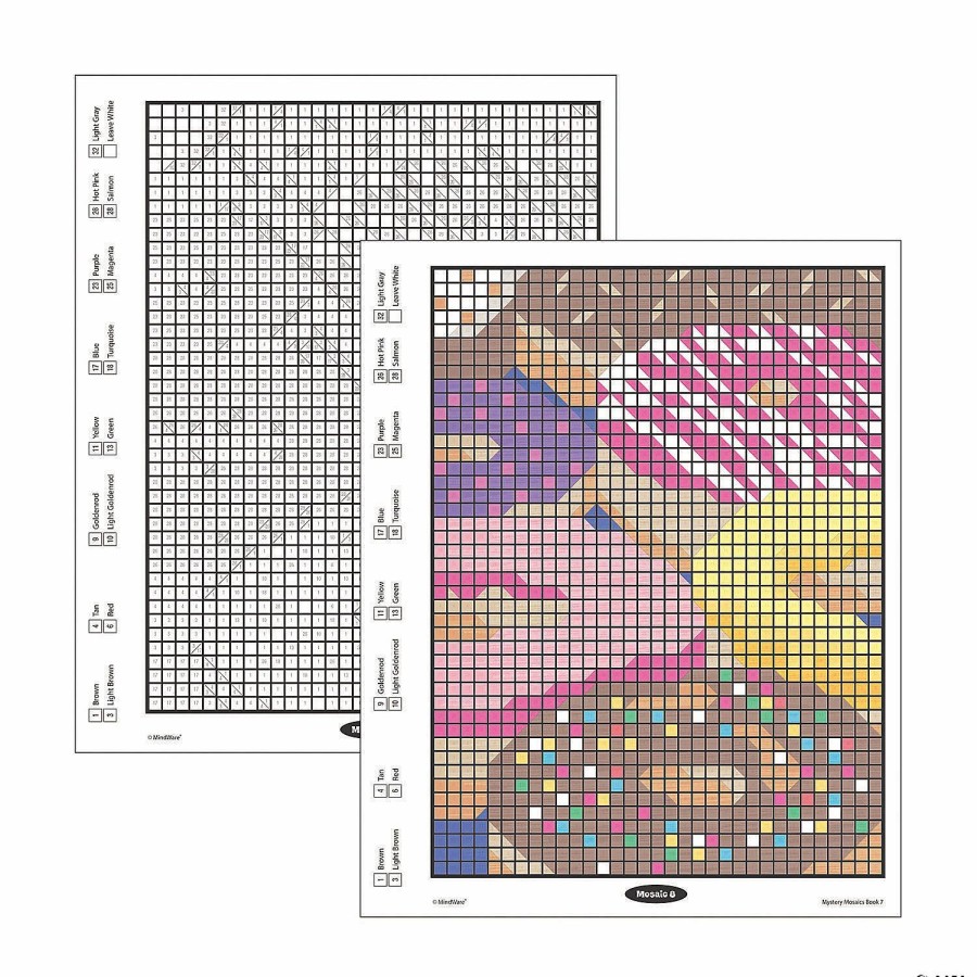 Creative Activities * | Mw Color By Number Mystery Mosaics: Book 7