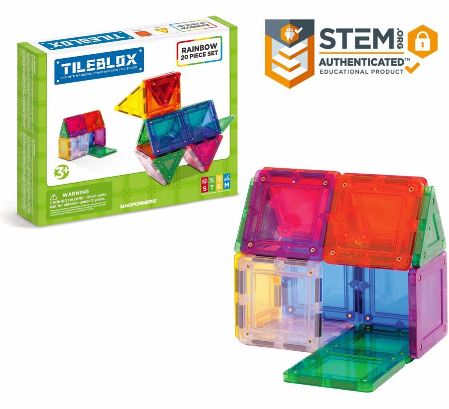 Magformers * | Magformers Tileblox Rainbow 20Pc