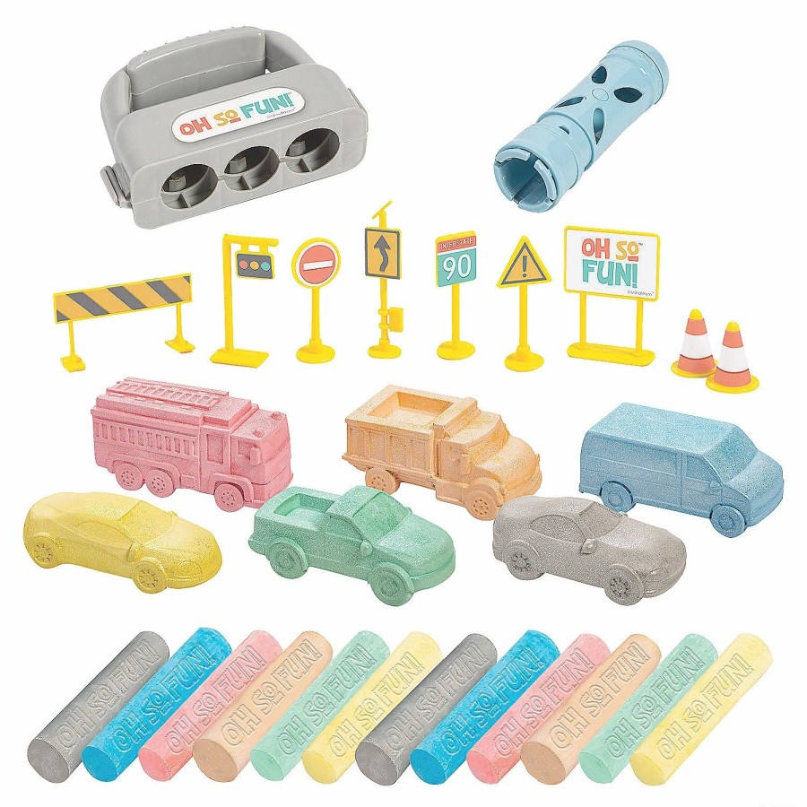 Creative Activities * | Mw Oh So Fun! Cars And Trucks Chalk Set