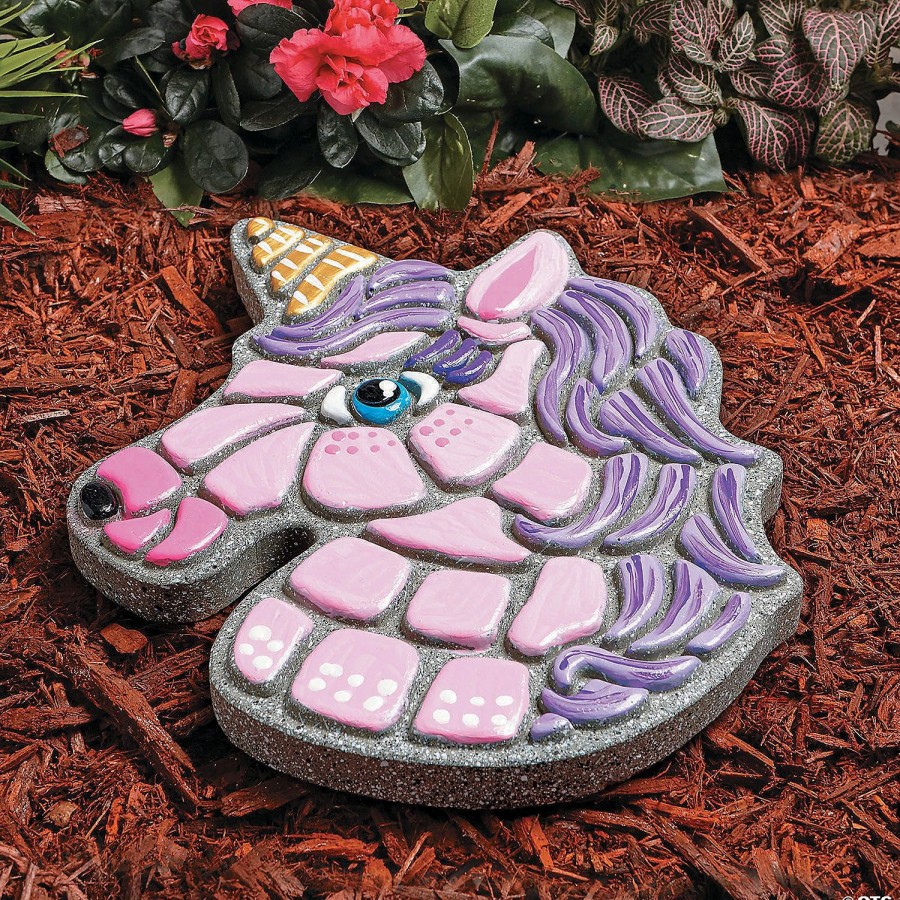 Creative Activities * | Mw Paint Your Own Stepping Stone: Unicorn