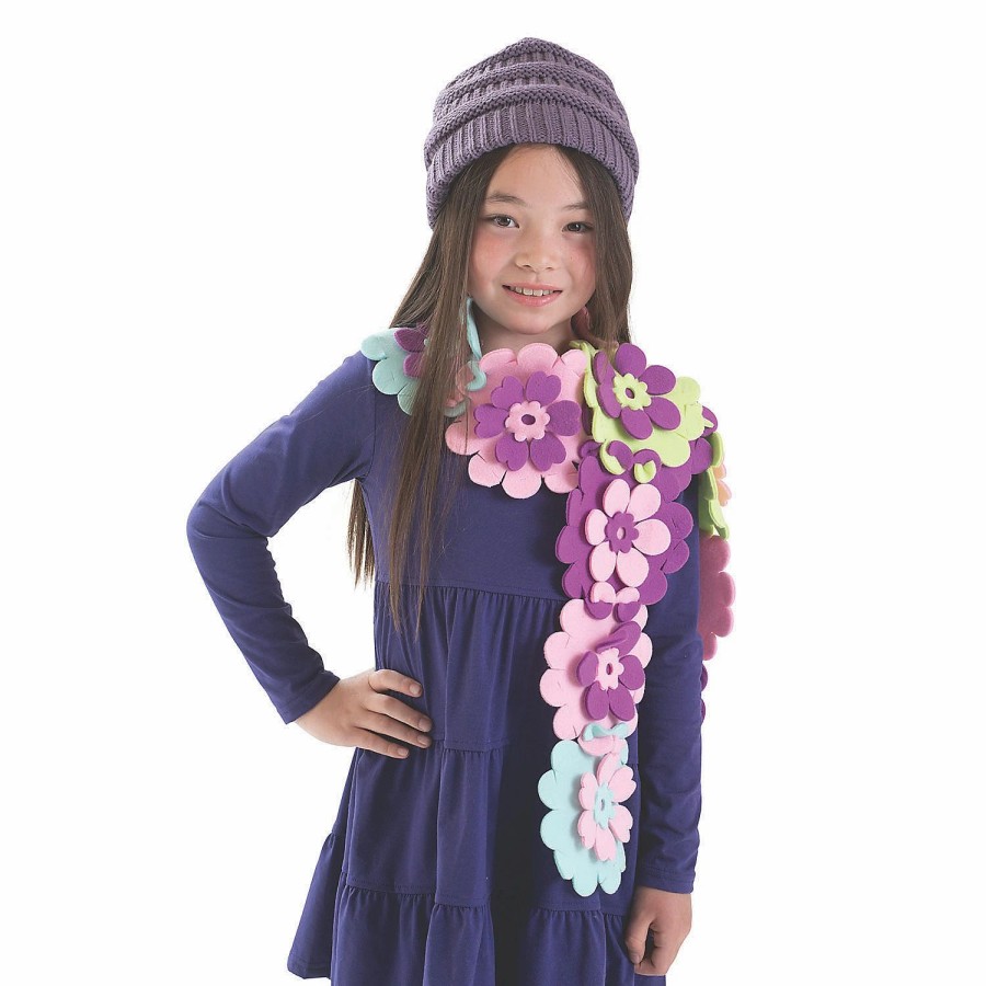 Creative Activities * | Mw Myo Fleece Flower Scarf