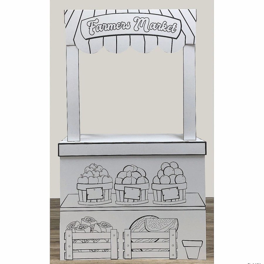 Early Learning * | Mw Color Your Own Farmers Market Stand And Playhouse