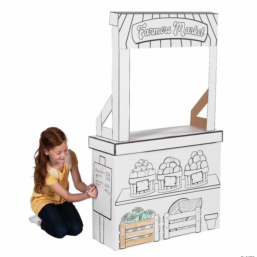 Early Learning * | Mw Color Your Own Farmers Market Stand And Playhouse