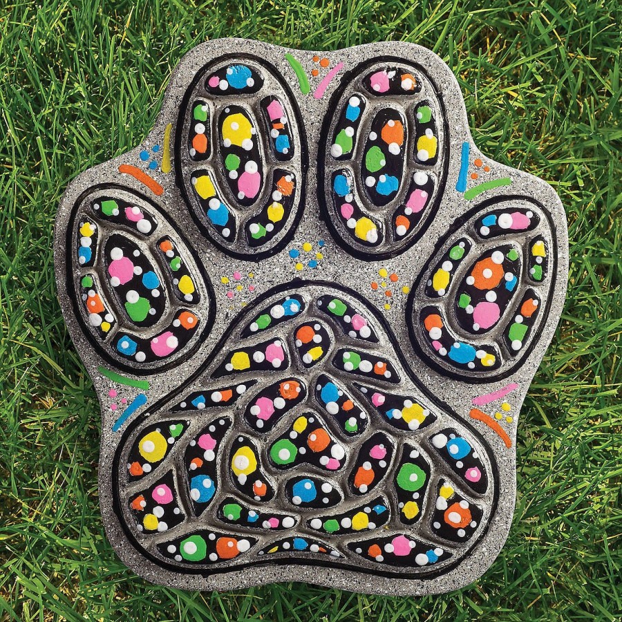 Creative Activities * | Mw Paint Your Own Stepping Stone: Paw Print