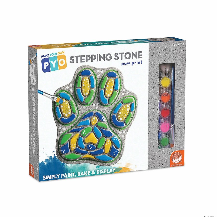 Creative Activities * | Mw Paint Your Own Stepping Stone: Paw Print