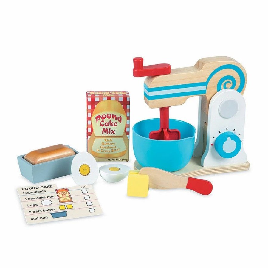 Early Learning * | Mw Wooden Make A Cake Mixer Set