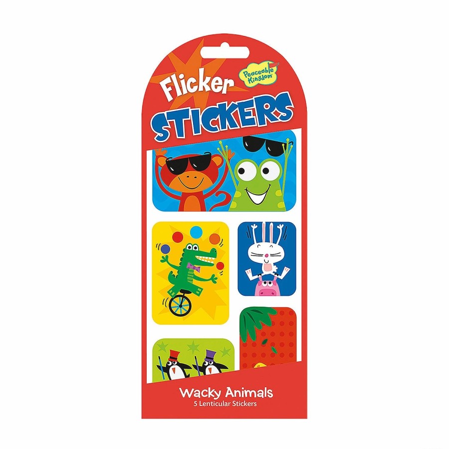 Creative Activities * | Mw Wacky Animals Flicker Stickers: Pack Of 12