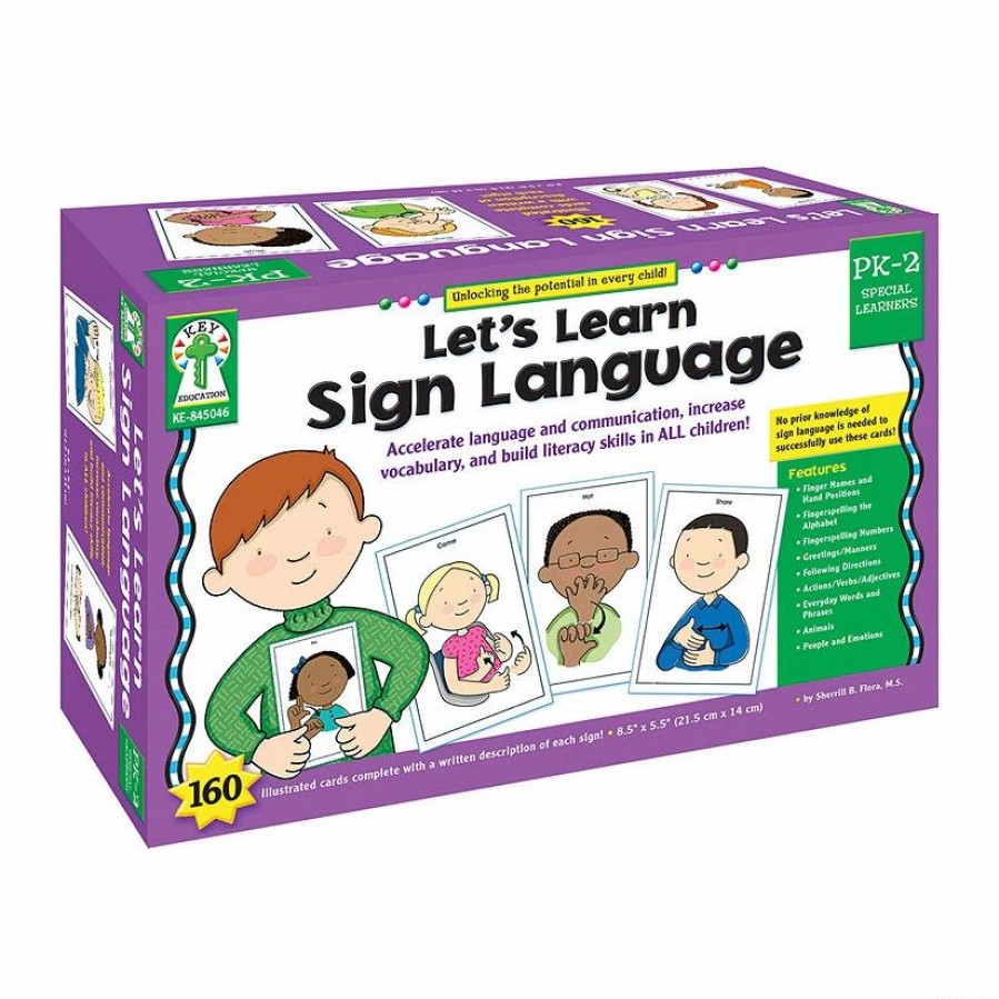 Early Learning * | Mw Let'S Learn Sign Language Learning Cards