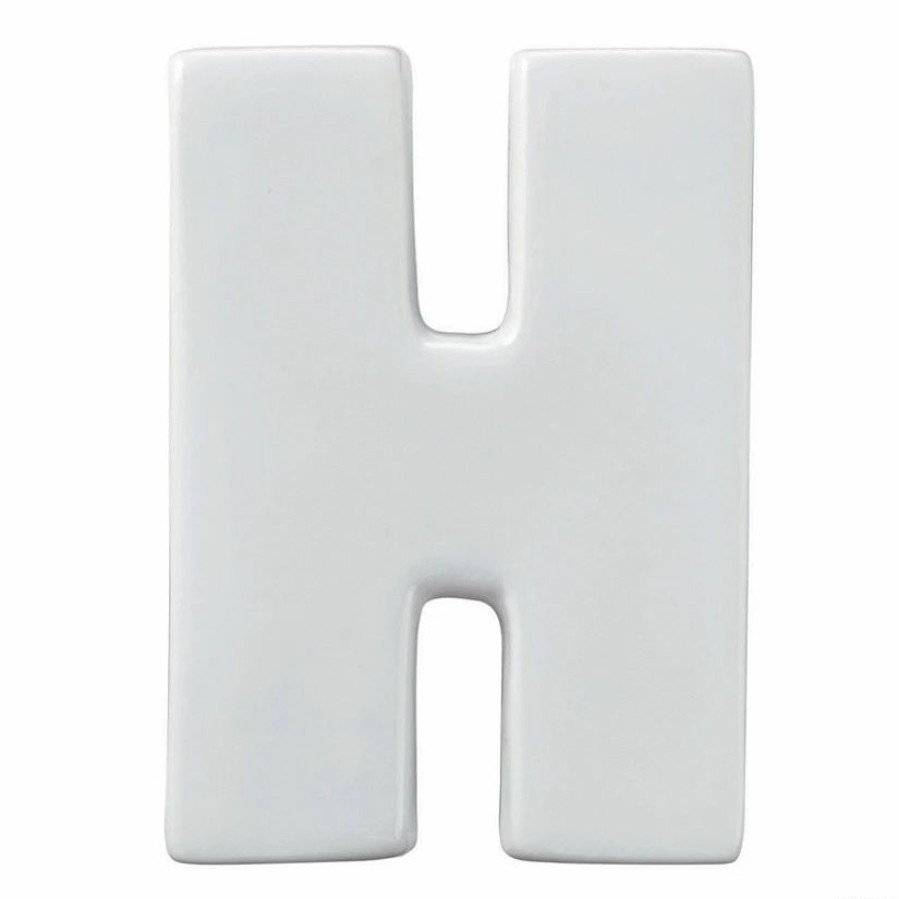 Creative Activities * | Mw Paint Your Own Porcelain Letter H