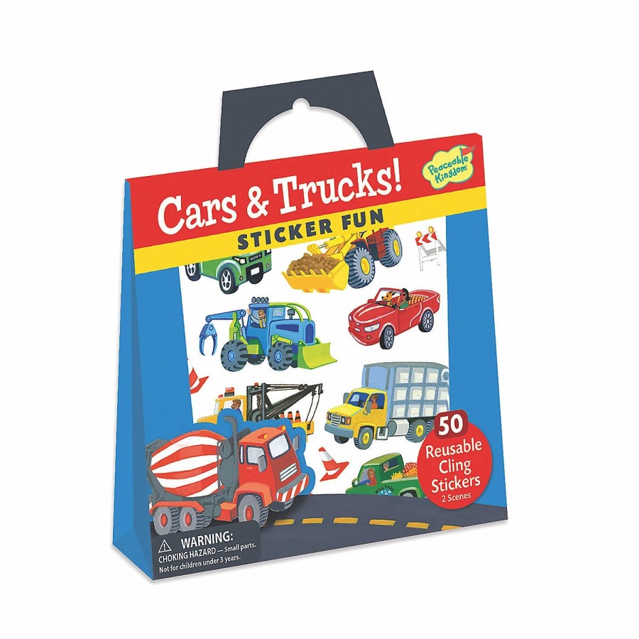 Creative Activities * | Mw Cars & Trucks Reusable Sticker Tote