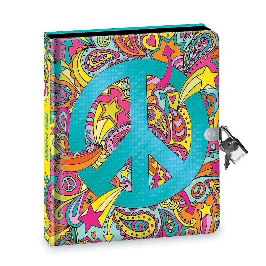 Creative Activities * | Mw Peace Sign Black Page Diary