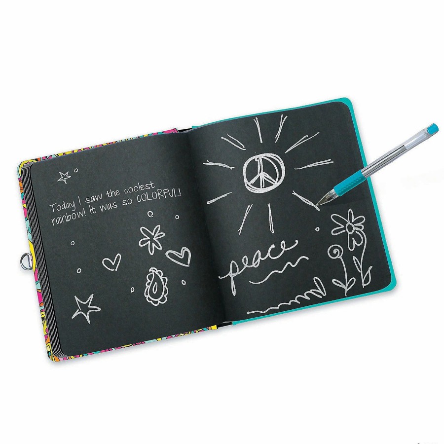 Creative Activities * | Mw Peace Sign Black Page Diary