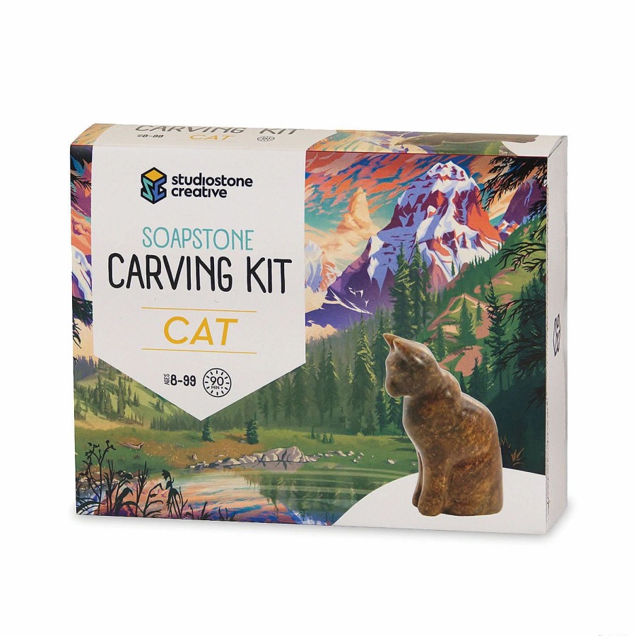 Creative Activities * | Mw Soapstone Carving Kits: Cat