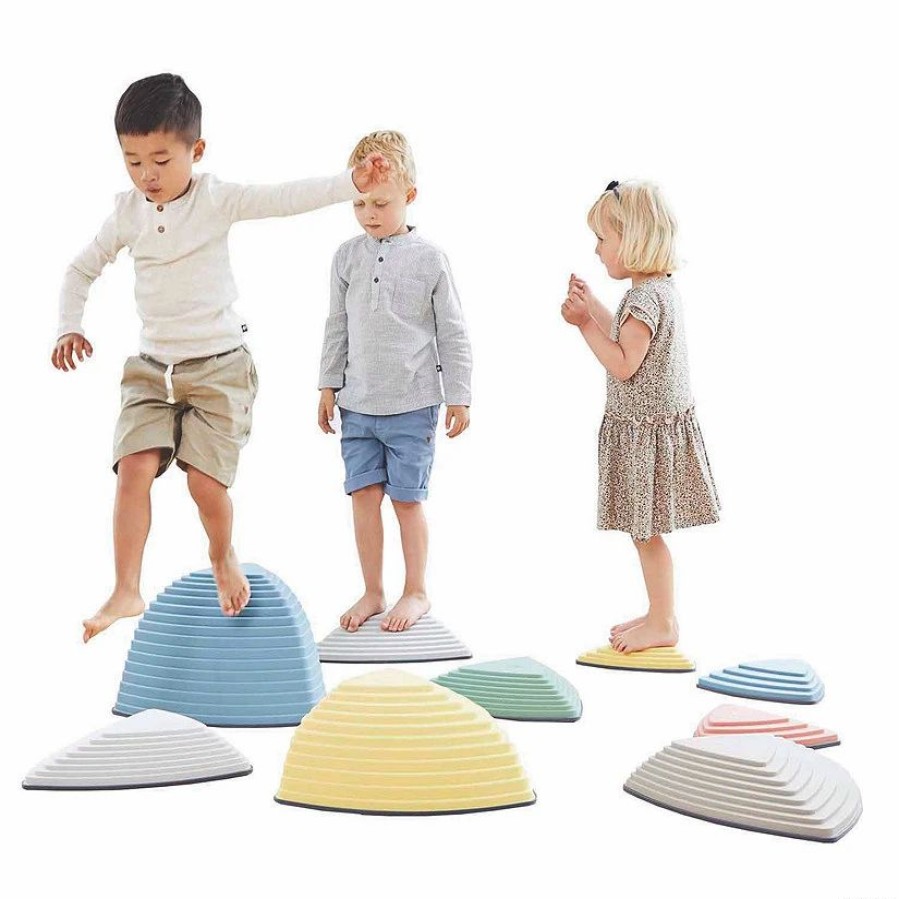 Early Learning * | Mw Gonge River Stones & Hilltops Combo Set: The Original Non-Slip Stepping Stones For Kids, Nordic Colors, Set Of 9