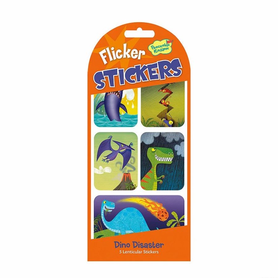 Creative Activities * | Mw Dinosaur Disaster Flicker Stickers: Pack Of 12