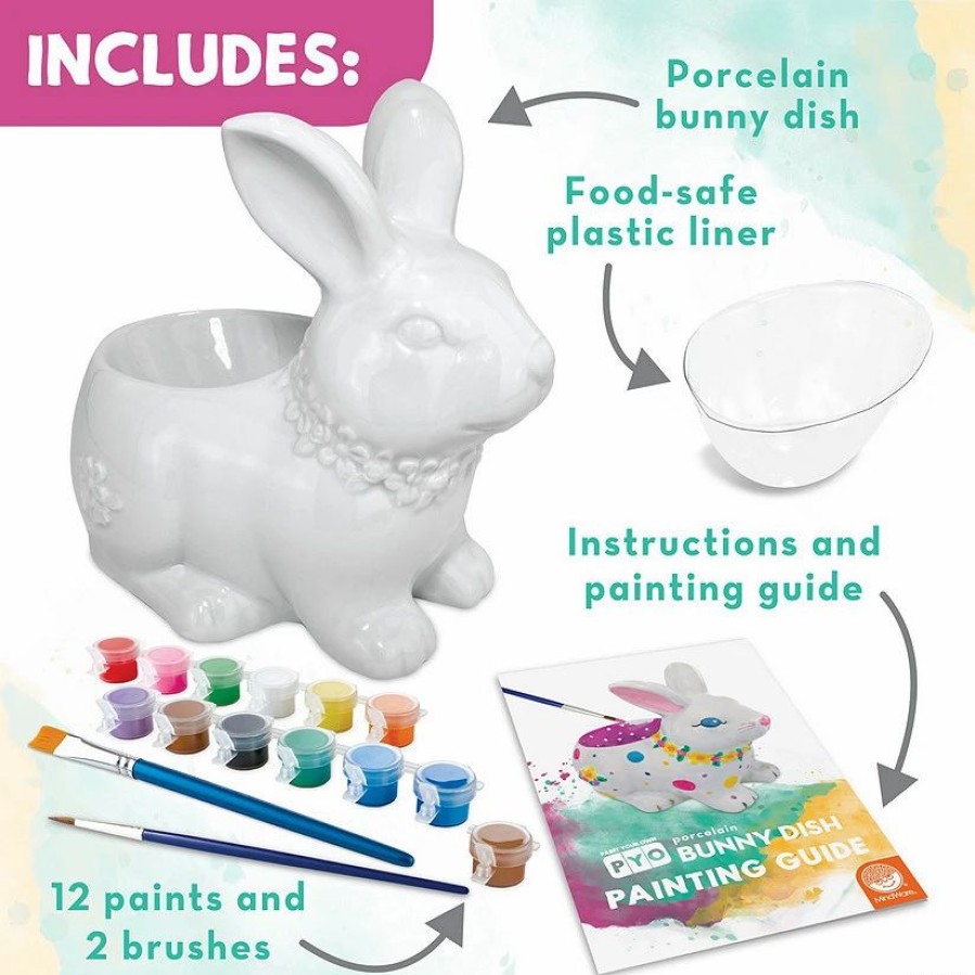 Creative Activities * | Mw Paint Your Own Porcelain Bunny Dish