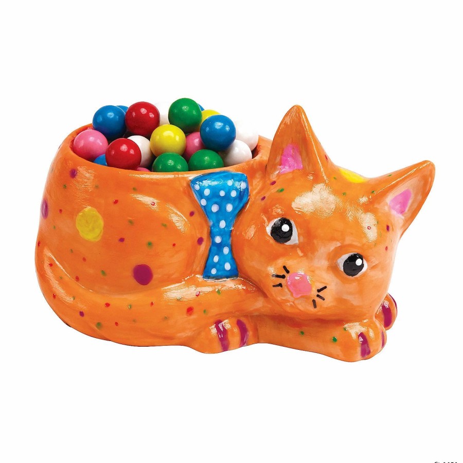 Creative Activities * | Mw Paint Your Own Porcelain Cat Dish