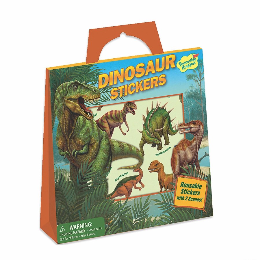 Creative Activities * | Mw Dinosaur Reusable Sticker Tote