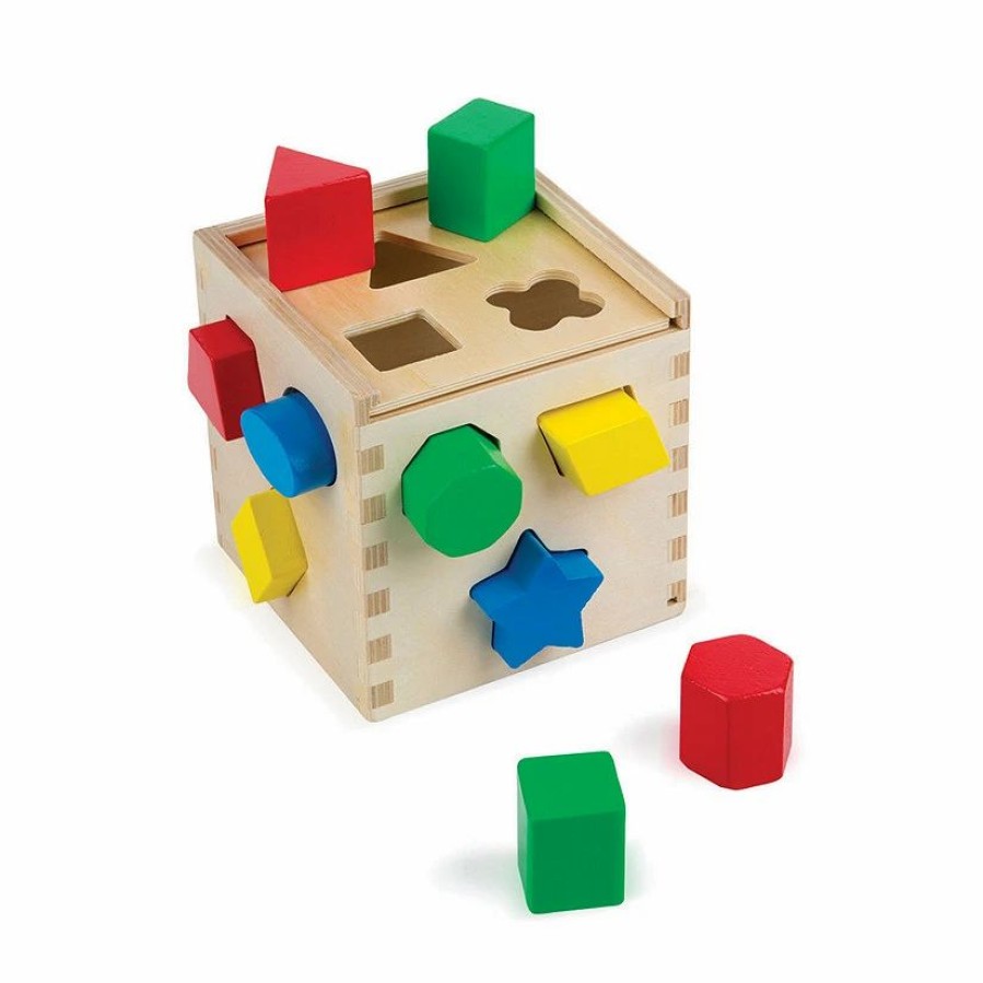 Early Learning * | Mw Melissa & Doug Shape Sorting Cube Classic Toy