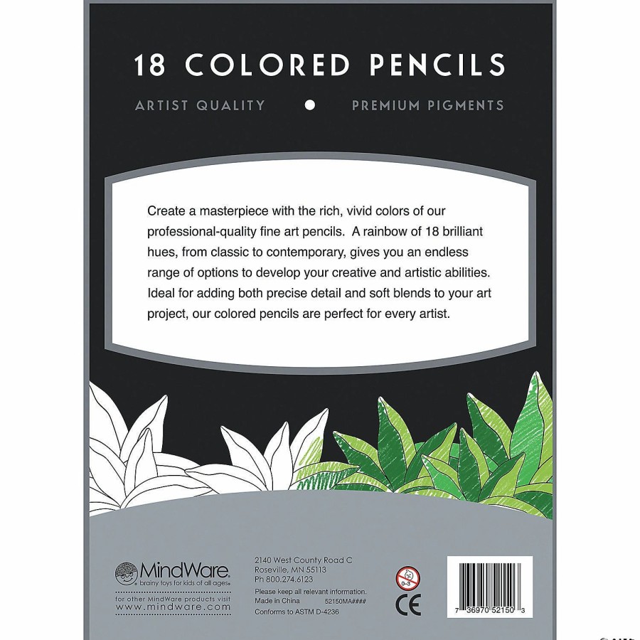 Creative Activities * | Mw Mindware'S Colored Pencils: Set Of 18