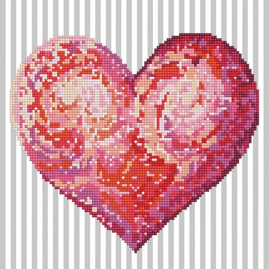 Creative Activities * | Mw Diamond Dotz Diamond Embroidery Facet Art Kit-Heart Felt With Frame