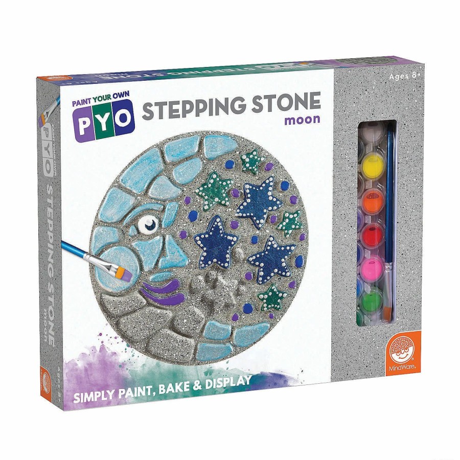 Creative Activities * | Mw Paint Your Own Stepping Stone: Moon And Stars