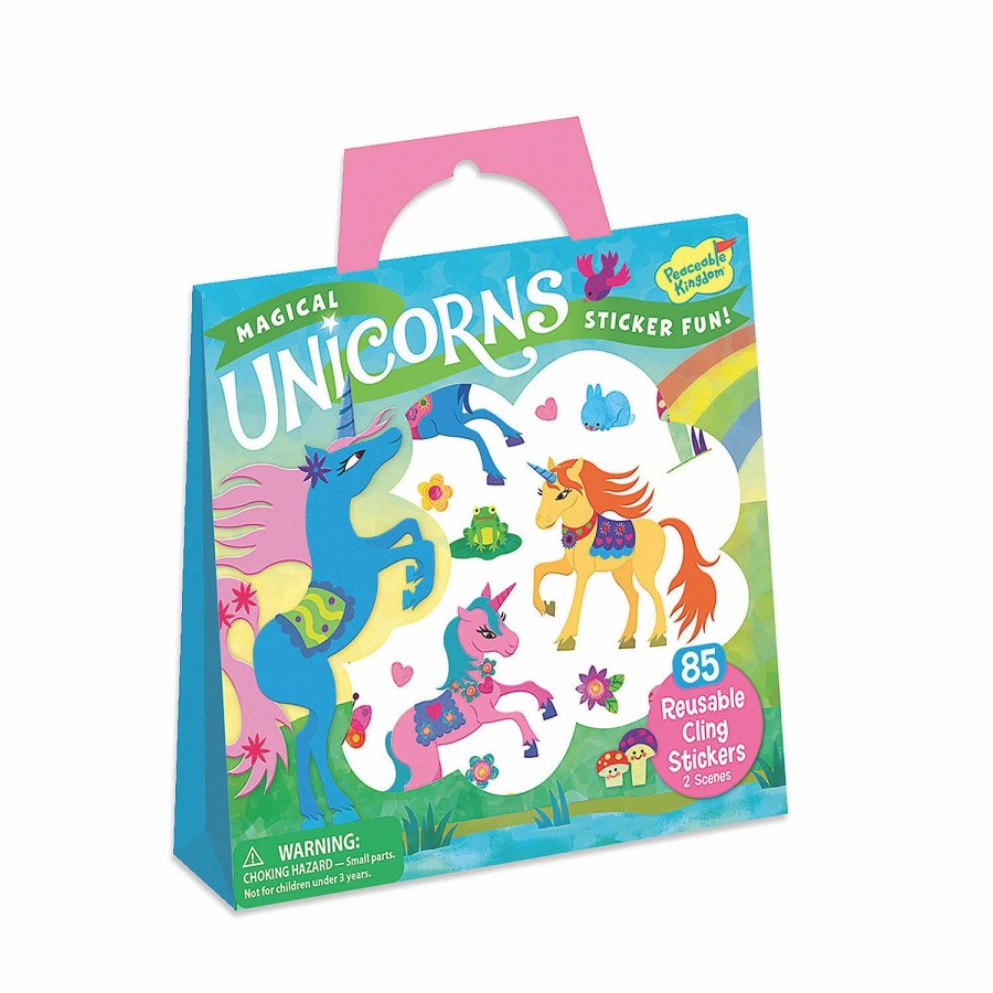 Creative Activities * | Mw Magical Unicorns Reusable Sticker Tote